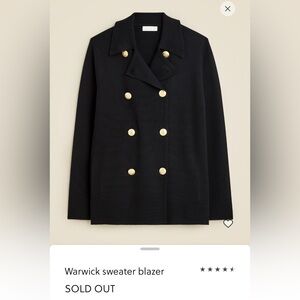 J Crew Warwick sweater blazer nautical NWT